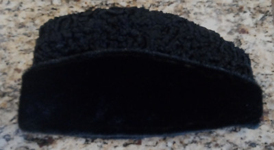 VTG Kevin McAndrew Kubanka Black Faux Astrakhan Karakul Large Cossack Hat 24 
