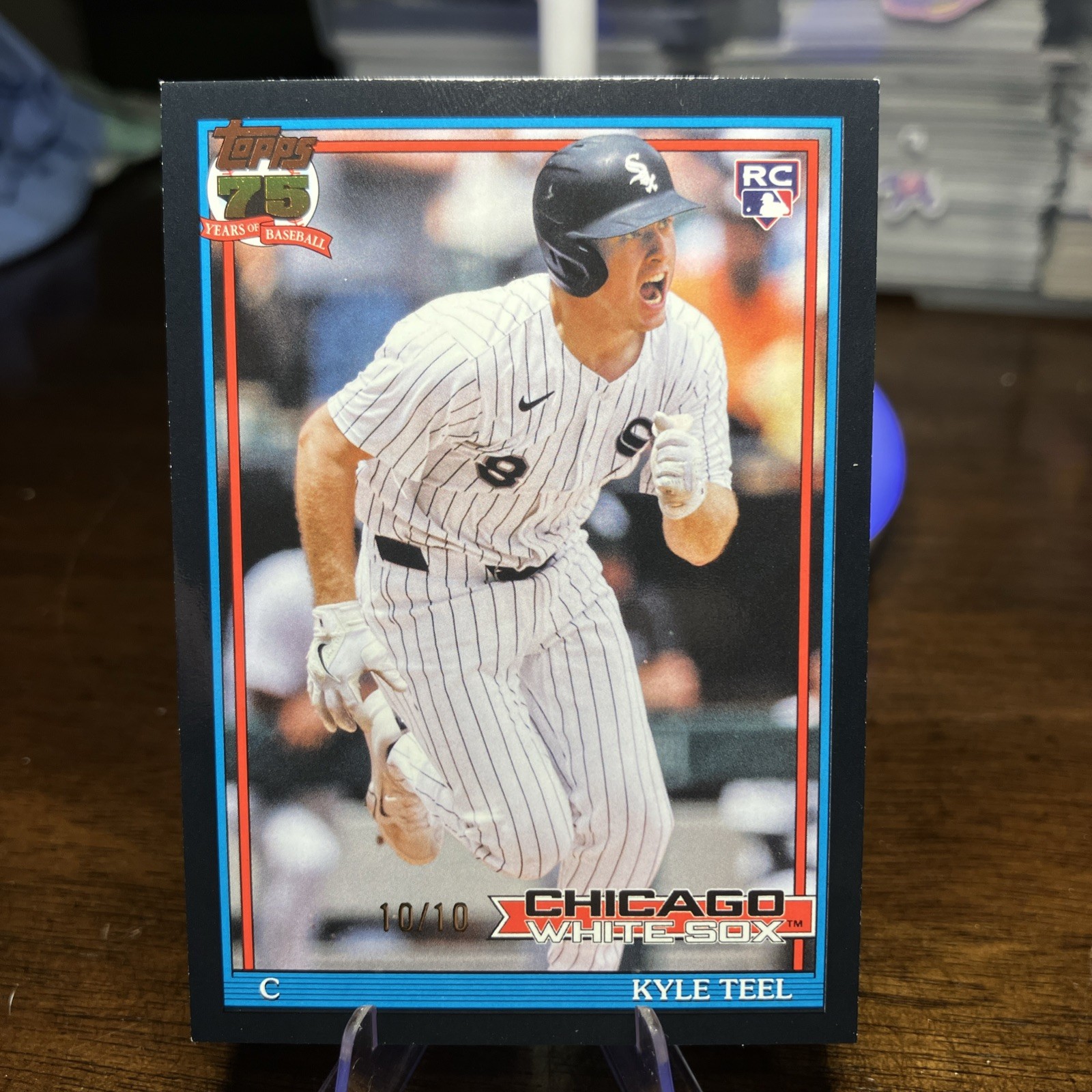 2026 Topps Series 1 Black 1991 75th Anni. Kyle Teel RC /10 White Sox #T91-91