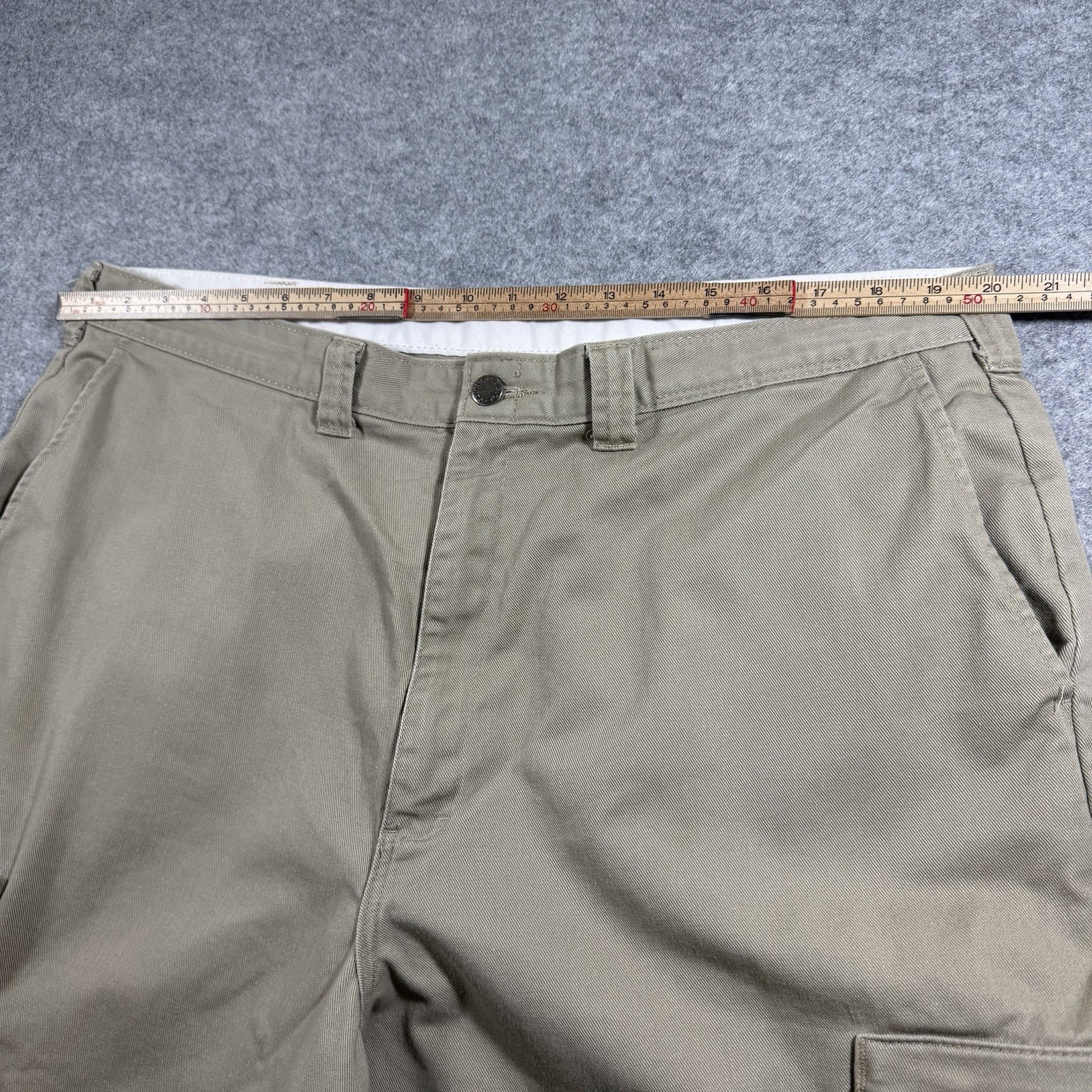 Dickies Cargo Pants Mens 40x32 Khaki Stretch Twill Workwear Utility Durable thumbnail 4