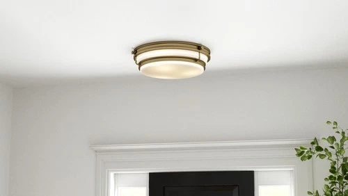 Quoizel QFL6776 Grafton 3 Light 16"W Flush Mount Ceiling Fixture - Nickel - Picture 2 of 12