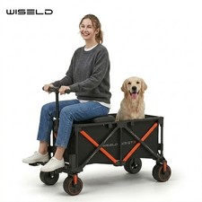 WISELD GT3 Electric Ridable Wagon Foldable Camping Cart Outdoor Utility Trolly