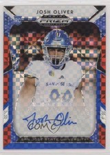 2019 Panini Prizm Draft Picks Red White & Blue 63/99 Josh Oliver #243 Auto eq1