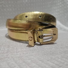 Versace Gold Leather Belt Size 75 / 30