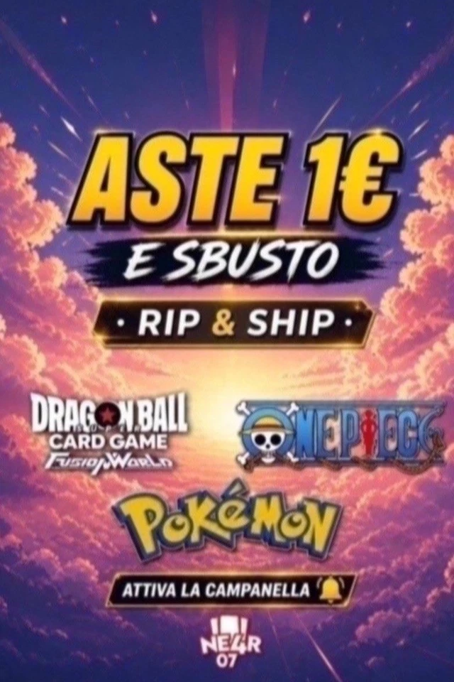 POKÉMON ONE PIECE DRAGONBALL – RIP E SHIP | ASTE DA 1€