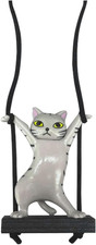 Cute Cat Car Hanging Ornament Swing Rear View Mirror Charm Auto Mirror Hanging