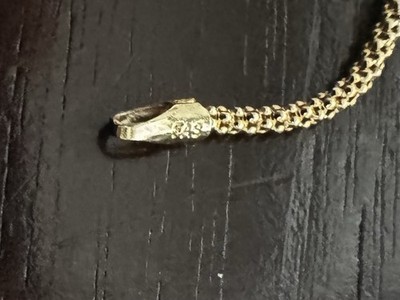 Vintage FAS Italy 925 Silber Gold Vermeil 2mm Popcorn Kette Halskette 17,5'' Kette
