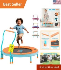 Mini Trampoline for Kids 3-6 with Super Safe Foam Handle Bar, 3ft Toddler Tra...