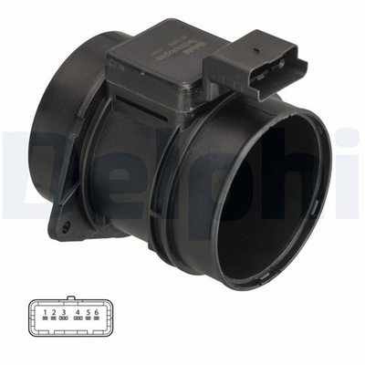 Luftmassenmesser DELPHI AF10379-12B1 mit Gehäuse 12V für RENAULT MASTER PRO 2 ED