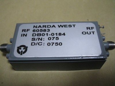 Narda DB01-0184  10-20GHz  +20dBm  20dB Gain  Amplifier