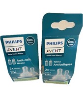 2 Boxes Of Philips Avent Anti-Colic Nipples - Flow 4 - 2pk