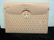 Mead Expanding File Folder Five Star Pocket Folder With Tabs Pink Geometric