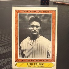 1985 Topps Woolworth All Time Record Holders #14 Lou Gehrig New York Yankees