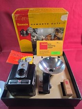 Vintage Kodak Brownie Hawkeye Outfit in Original Box Flash Model Camera
