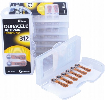 60 x  Duracell Activair Hörgerätebatterien 312 Hearing AID 24607 6134 10 Blister