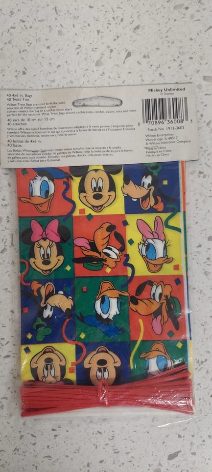 MICKEY Unlimited Lollipop Bags W/Ties (4) and POOH Lollipop Bags (1) New Sealed - Image 4 of 4