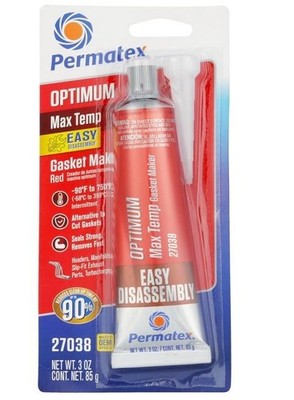 Permatex 27038 Optimum Red High Temperature Gasket Maker, 3 oz
