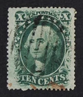CKStamps: US Stamps Collection Scott#35 10c Washington Used Tiny Tear