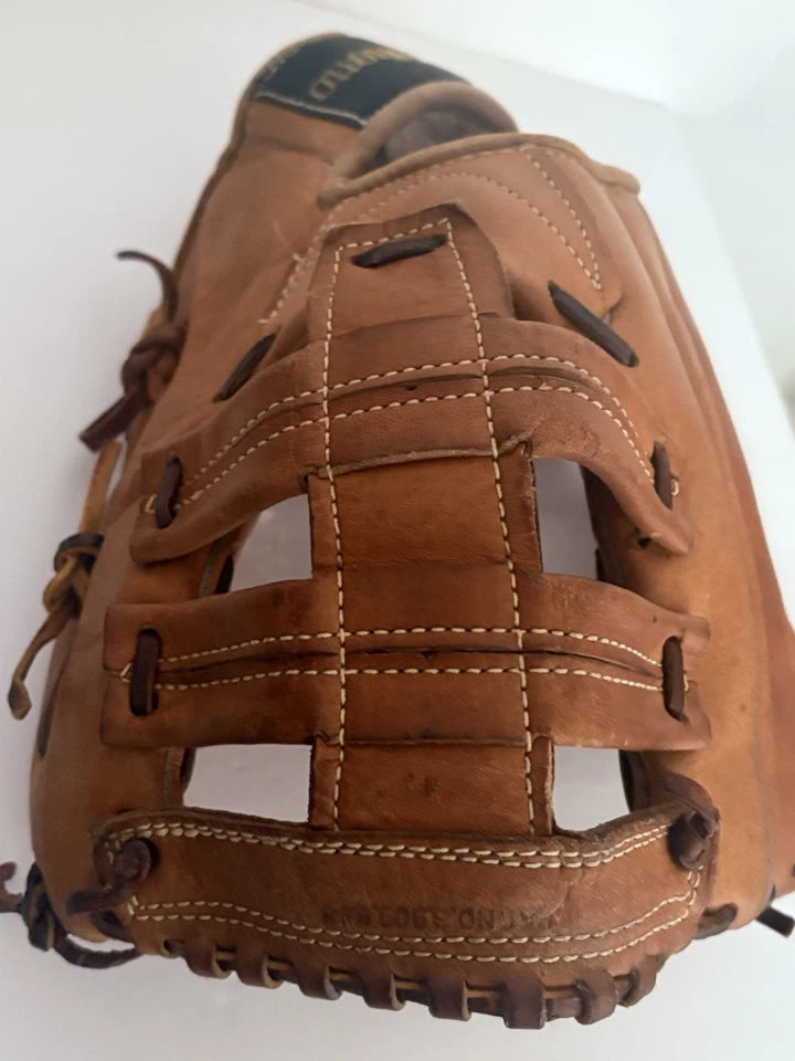 Luva de beisebol Nokona F100 qualidade EUA Pro Line Chief couro marrom destro 11,5" - Imagem 3 de 4