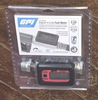 GPI 01A31GM Digital In-Line Fuel Meter AL 1'' FNPT Pop -01A Series-