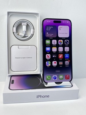 Apple iPhone 14 Pro Max A2651 128GB Purple 98% battery health Factory Unlocked