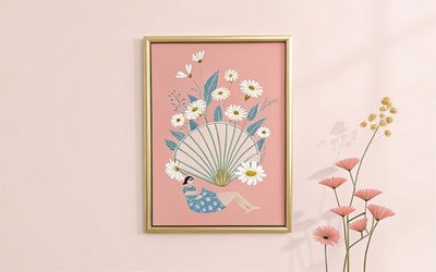 Gänseblümchen Muschel Badezimmer Ozean Pastell Rosa Auster Perle Muschel Sea Life Dekor