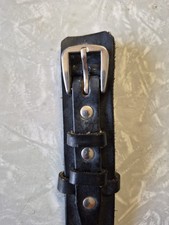 Black Leather Belt With Conchos Handmade