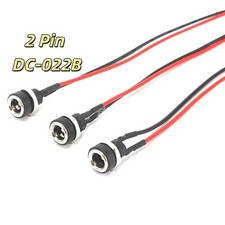 Female Metal Panel Mount Socket DC Power Connector Jack Socket 2 Pin DC-022B