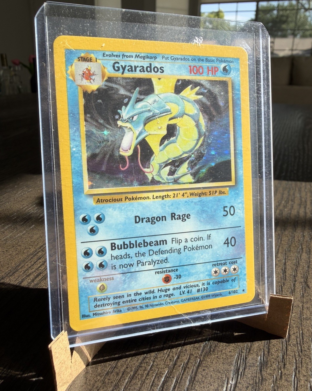 Gyarados Holo - 6/102 - Unlimited Base Set - Pokemon TCG - [Moderately Played] 