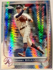 BRAVES DANSBY SWANSON 2022 TOPPS CHROME PRISM REFRACTOR #46