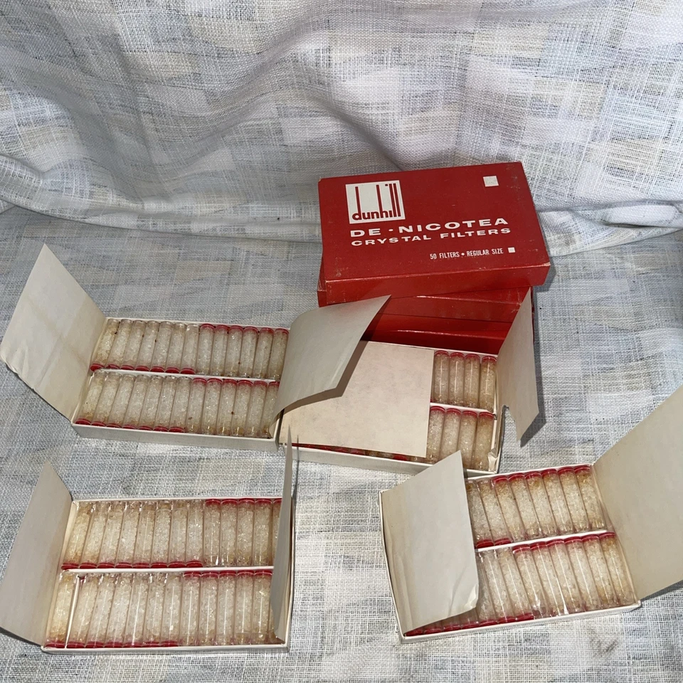 4 filtros de cigarrillo de cristal Dunhill DE-NICOTEA NUEVO DE COLECCIÓN WOW LQQK 50 por caja  Foto 4 de 4