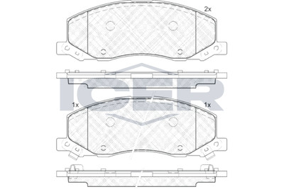 Bremsbelag Satz Bremsscheibe Scheibenbremse für Opel 2008-> Vorne 181927