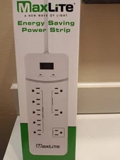 MaxLite-Energy Saving Smart Power Strip( 8 Outlets) Surge Protector-Bonus Buy!