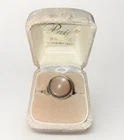 Vtg Moonstone Cabochon Ring - Sterling Silver 925 - Paige Jewelers Westboro MA