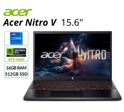Acer Nitro V 15.6'' FHD Gaming Laptop NVIDIA RTX5060 Intel Core i7 16GB 512GB SSD