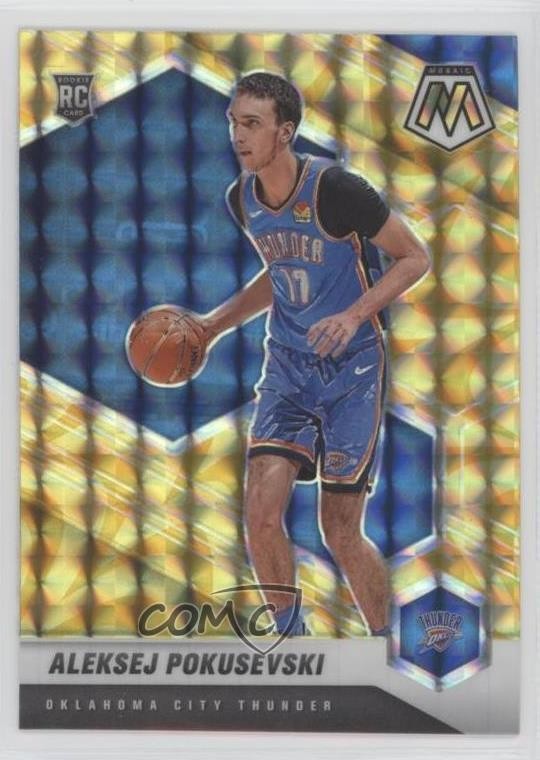 2020 Panini Mosaic Reactive Yellow Prizm Aleksej Pokusevski #226 Rookie RC 7ut