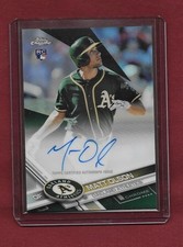 2017 Topps Chrome RAW GREEN REFRACTOR AUTO MATT OLSON /99 RC Rookie