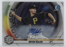 2020 Bowman Scouts Top 100 Chrome 24/50 Mitch Keller #BTP-38 Auto 0m5h