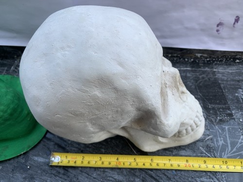LATEX RUBBER MOLD + Fiberglass Casing Large Skull YKM-L5100 H:8”xW:6”xD:9” - Picture 8 of 10