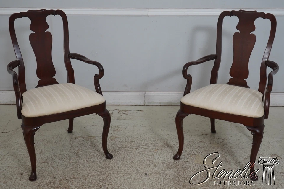 L70939: Juego de 6 sillas de comedor KINDEL Queen Anne caoba Foto 2 de 4