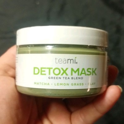 Teami Detox Mask Green Tea Blend Matcha Lemongrass Clay Face Neck Cruelty-Free