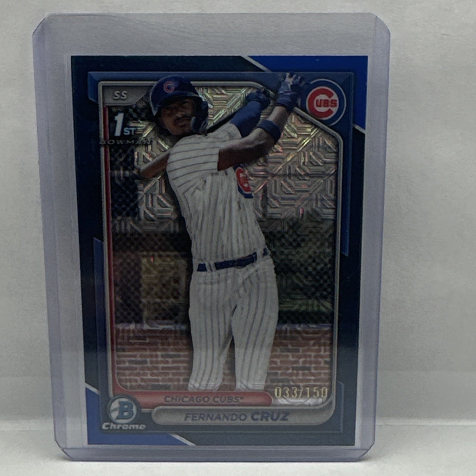 Topps 2024 Bowman Chrome 1st Bowman Fernando Cruz #BCP-197 Blue 033/150 Cubs