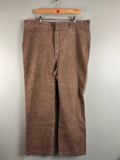 Vintage Dickies Pants Mens Size 40x32 Brown Corduroy 80s Work Trousers USA Made