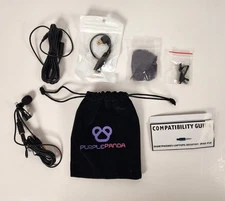 Purple Panda Lavalier Lapel Microphone Kit Clip-On Lav Mic Never Used No Box