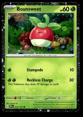 Bounsweet - (Cosmos Holo) Common Holo 016/197 LP Pokémon TCG