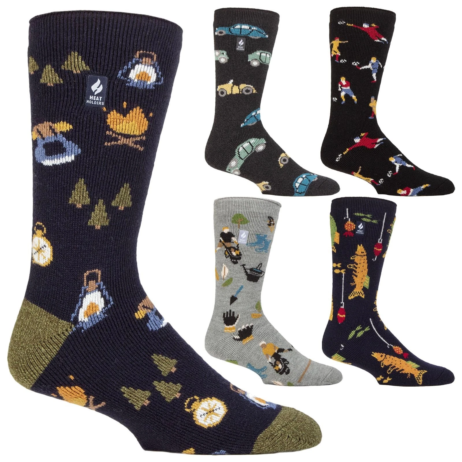 Mens Hobby Thermal Socks by Heat Holders Lite , Fluffy Inner Socks