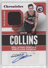 2017-18 Panini Chronicles Signature Swatches Pink 25/49 Zach Collins Auto r4i