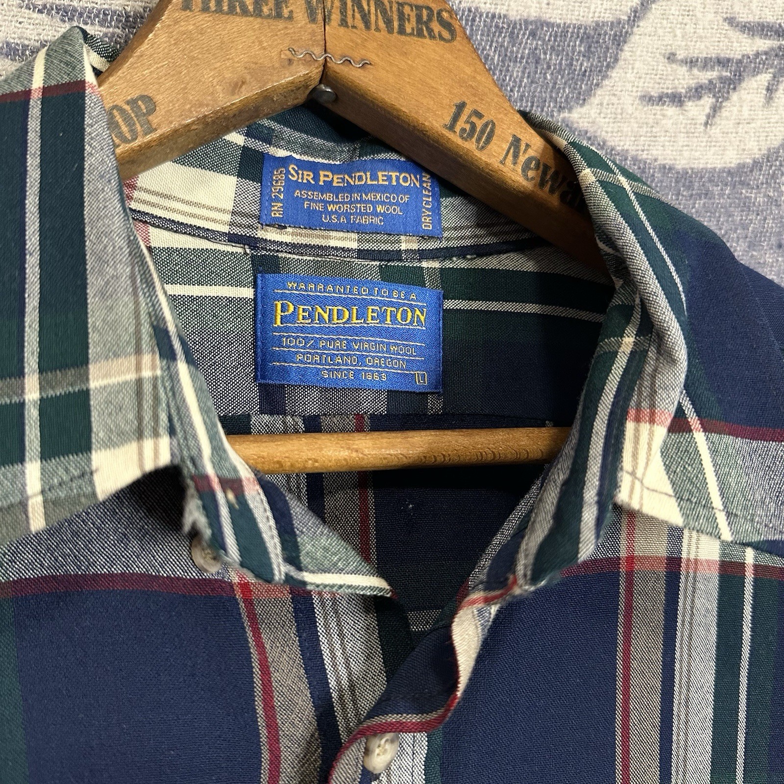 Pendleton Sir Pendleton Plaid Wool Planned Large … - image 2