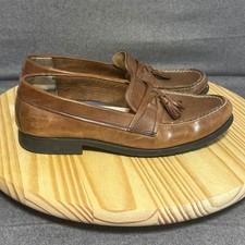 GH Bass Mens Adams II Tassel Loafers Brown Leather Slip On Shoes 11M
