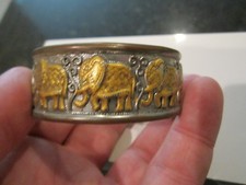 ELEPHANT THEME FIGURE CUFF BRACELET FITS 7" WRIST - OFC-S