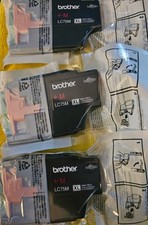 Lot of 10 Genuine Brother LC75 Ink Cartridges -XL   3 Magenta, 2 Blk, 5 Cyan New